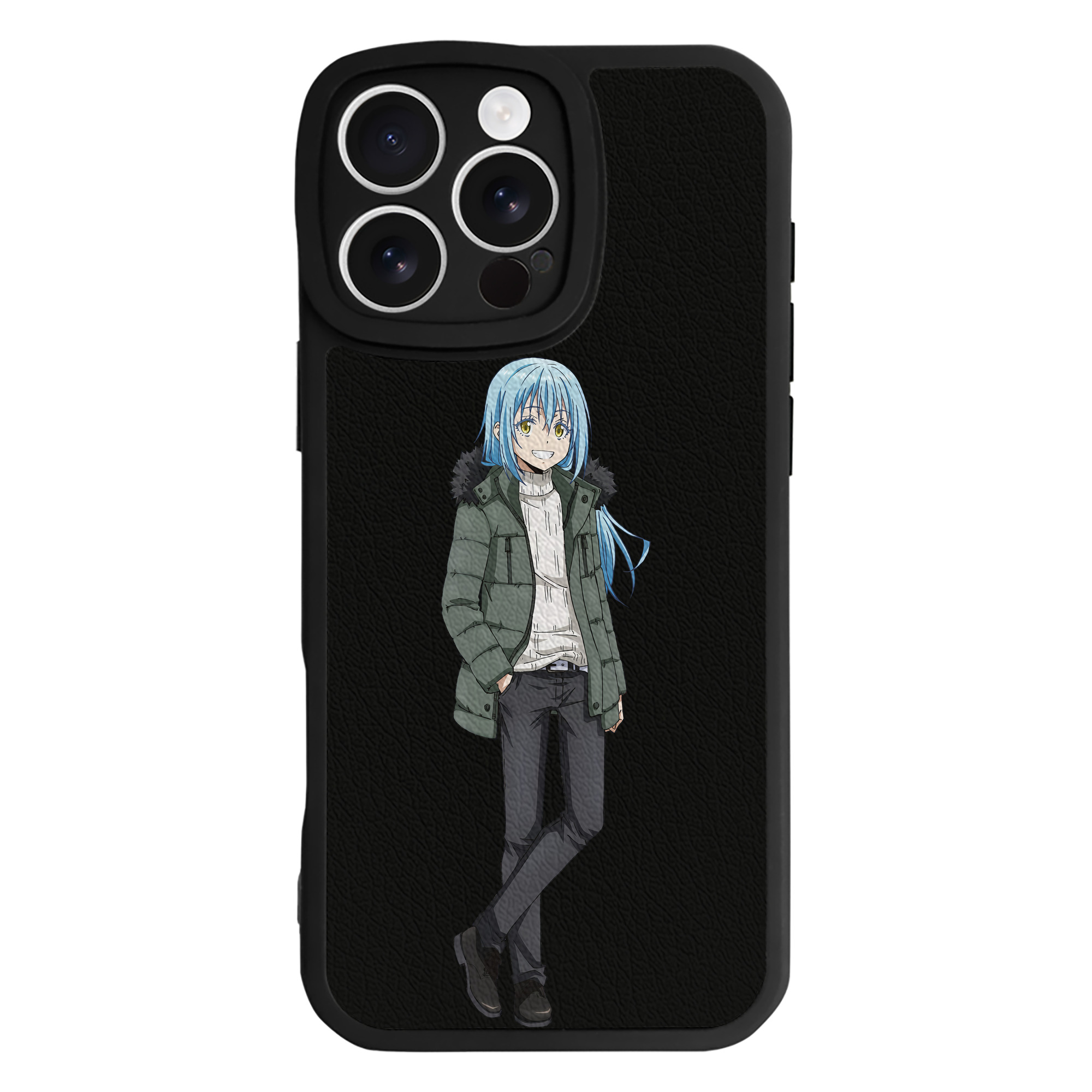 （画像用） 転スラ Regarding Reincarnated to Slime 【iPhone 16シリーズ対応】シリコンスマホケース（レザー調） 材質：シリコン